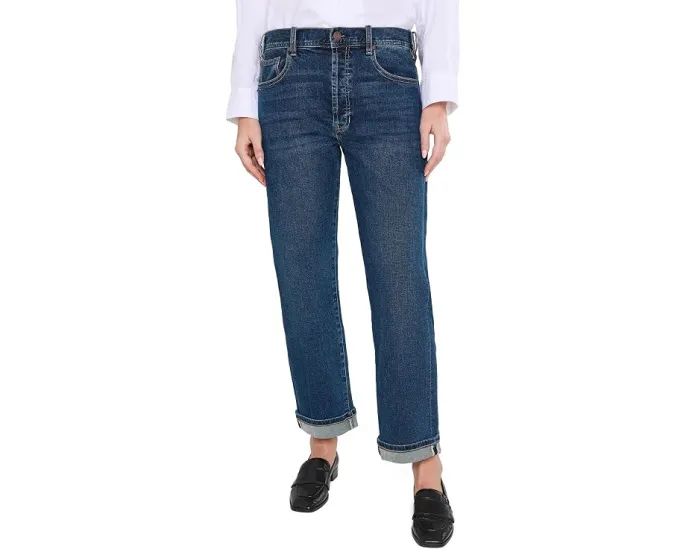 Джинсы Sloane Slouchy Low-Rise Girlfriend Cuffed Liverpool Los Angeles свободного кроя с манжетами