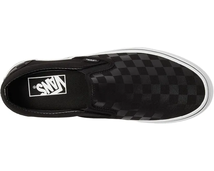 Классические слипоны Vans в клетку с текстильной стелькой и резиновой подошвой