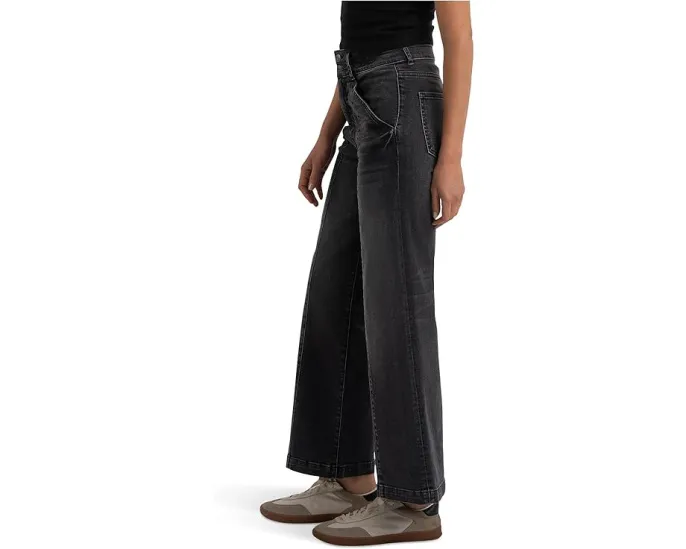 Джинсы KUT from the Kloth Meg High-rise Fab Ab Wide Leg с расклешенным низом