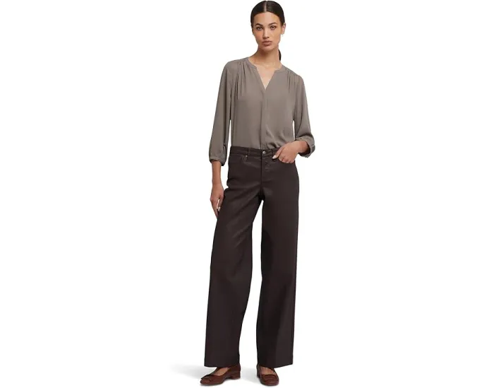 Джинсы NYDJ Coated Teresa Wide Leg с покрытием и широким прямым кроем