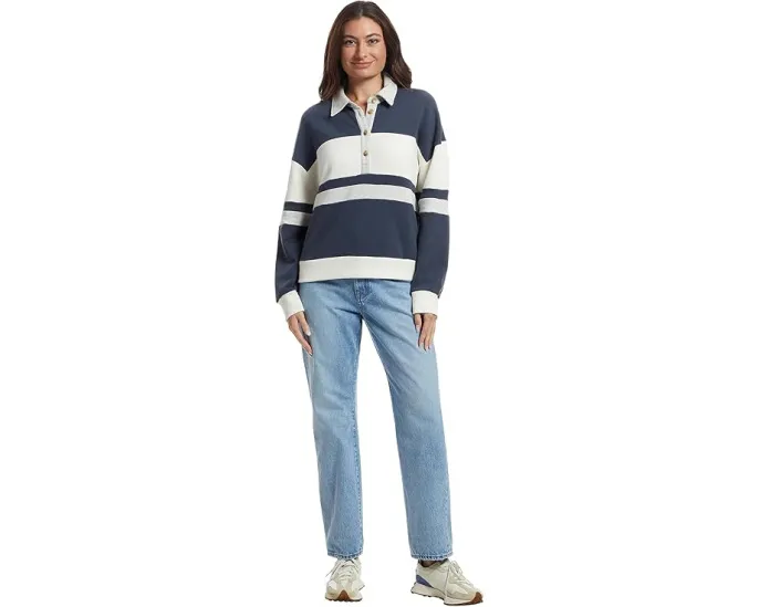 Свитер High Standard Fleece Rugby с воротником из органического хлопка Faherty