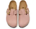 Клоги Birkenstock Boston Big Buckle из нубука с пробковой стелькой