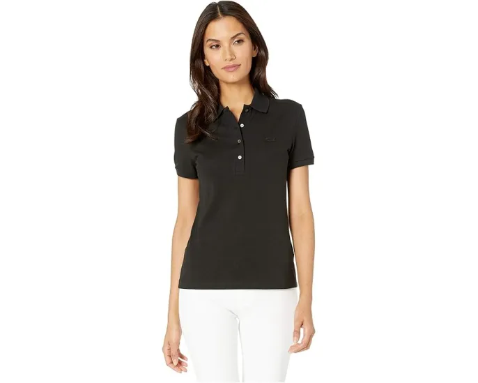 Поло Lacoste Slim Fit из хлопкового пике с коротким рукавом