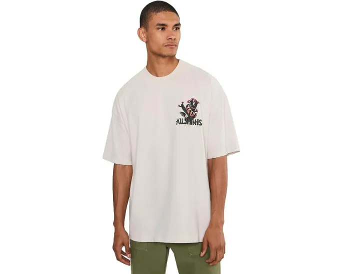 Футболка с коротким рукавом Cacti Short Sleeve Crew AllSaints с круглым вырезом
