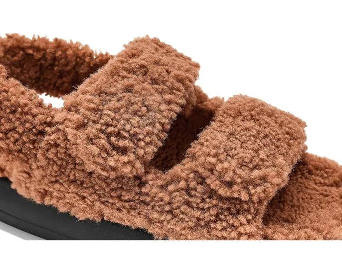 Сандалии Shearling с открытым носком и овчиной от MOON BOOT