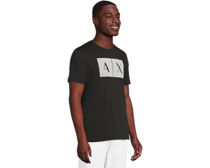 Футболка Armani Exchange Box Logo с круглым вырезом из хлопкового джерси