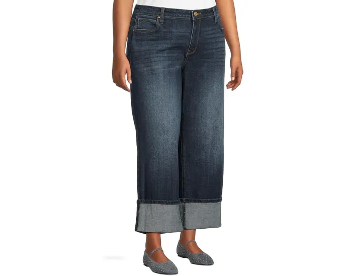 KUT from the Kloth джинсы Sienna High Rise Straight Leg с подворотом