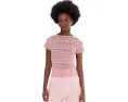 Футболка Free People Angelina Lace с кружевом и сеткой