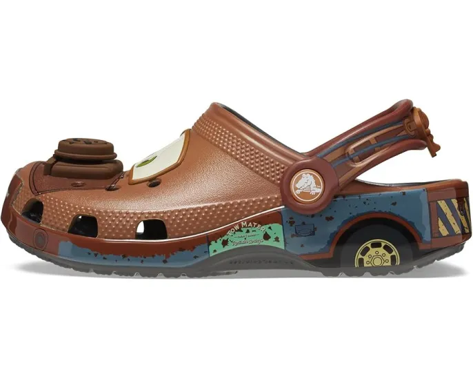 Кроксы Crocs Cars Mater Classic Clog для детей с ремешком и вентиляцией