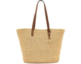 Большая сумка-тоут Lauren Ralph Lauren Lainey из крученой соломки с кожаными деталями
