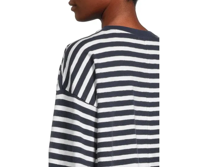 Madewell Long Sleeve Easy Tee с рельефным узором и удлиненными рукавами