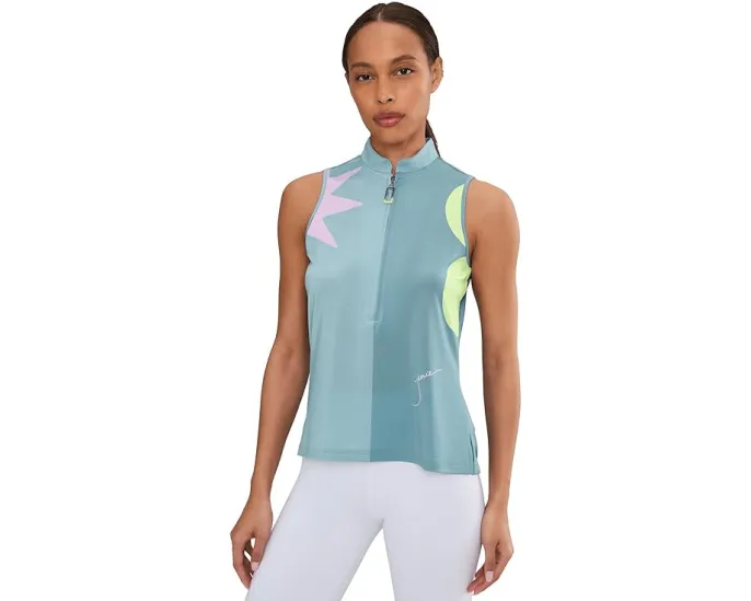 Топ Jamie Sadock без рукавов с воротником стойкой и молнией спереди в цветном блоке