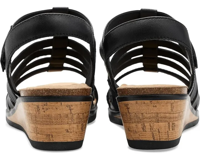 Сандалии Kacha Step Clarks на низком клине с мягкой кожей и стелькой из пенополиуретана