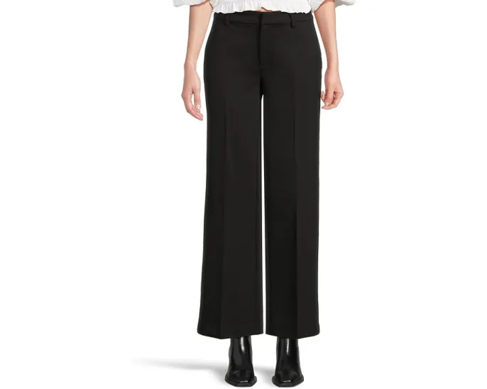 Широкие брюки Liverpool Kelsey из стрейч-понте со средней посадкой