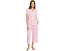 Short Sleeve Notch Top & Capri Pajama Set