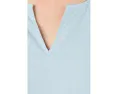 Organic Handkerchief Linen Split Neck Top