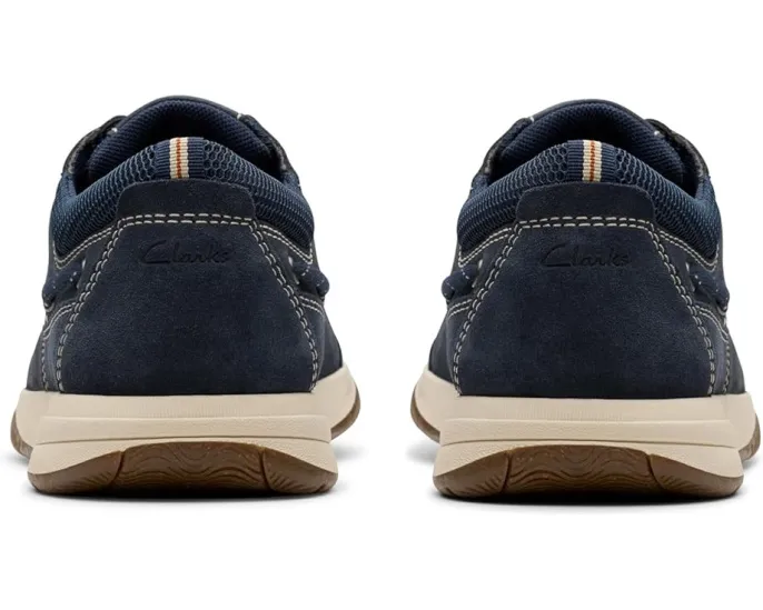 Clarks Sailview Lace кроссовки из натуральной кожи с круглым носком