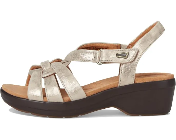 Сандалии Clarks Tuleah Cross из мягкой кожи с амортизирующей стелькой