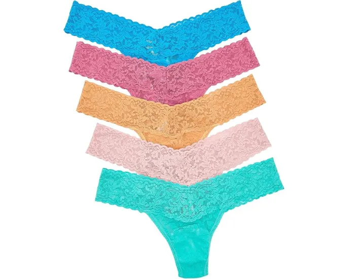 Набор из 5 трусов-танга Signature Lace Low Rise от Hanky Panky