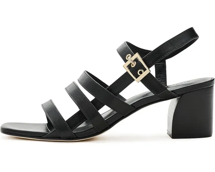 Сандалии Bernardo Novi с обёртывающими ремешками на изогнутом каблуке