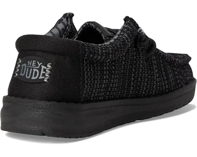 Детские слипоны Hey Dude Wally Stretch Sox с эластичными шнурками