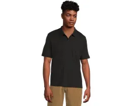 Vince поло Short Sleeve Johnny Collar с воротником-стойкой и сетчатой структурой