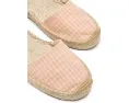 Босоножки Soludos Vichy Lauren Lace-up с завязками и клетчатым верхом