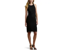 Коктейльное платье Lauren Ralph Lauren без рукавов с сеткой и бисером
