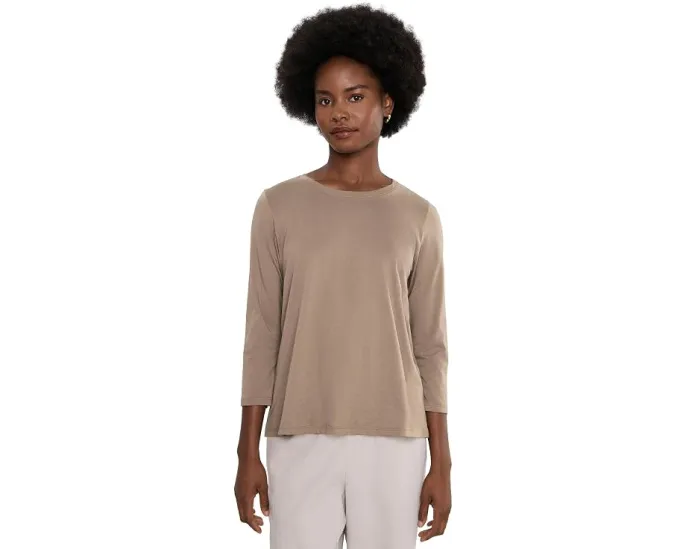 Футболка с круглым вырезом Organic Pima Cotton Jersey от Eileen Fisher