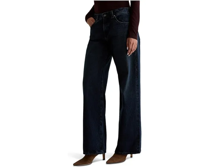 Джинсы AG Jeans Adria Low Rise Baggy Wide Leg свободного кроя