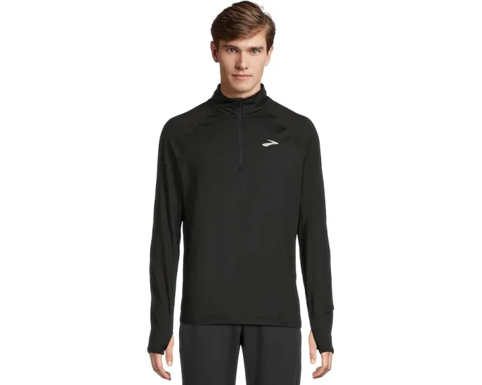 Куртка Brooks Dash 1/4 Zip 3.0 с воротником стойкой и отверстиями для большого пальца