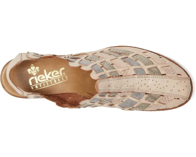 Босоножки 46778 Sina 78 с плетением и эластичной задней частью Rieker