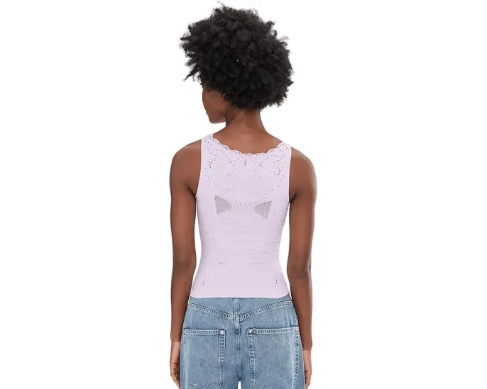 Топ Flirty Flutters Tank с вырезом лодочкой и вышивкой Free People