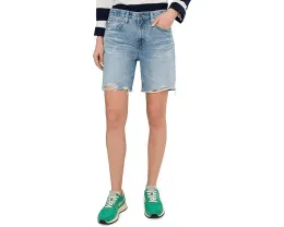 Шорты AG Jeans Ex-Boyfriend Mid Rise Slouchy с расслабленным кроем и длиной по шву 7 дюймов