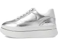 Кроссовки MICHAEL Michael Kors Hayes Lace Up на платформе с металлическим ПВХ верхом