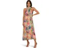 Платье-трапеция Print Chiffon с запахом и рюшами от Adrianna Papell