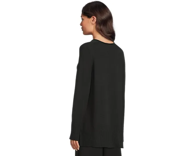 Свитер EILEEN FISHER из перуанского хлопка с V-образным вырезом