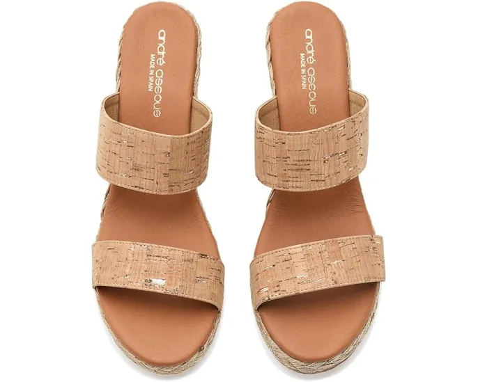 Сандалии Andre Assous Nolita Cork на эспадрилье с клином из пробки