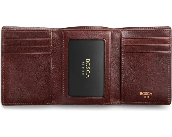 Bosca Трехсекционный кошелек Dolce Collection с двумя окнами для ID