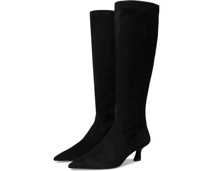 Высокие сапоги Vinnie Zip 50 на изящном каблуке из козьей кожи Stuart Weitzman