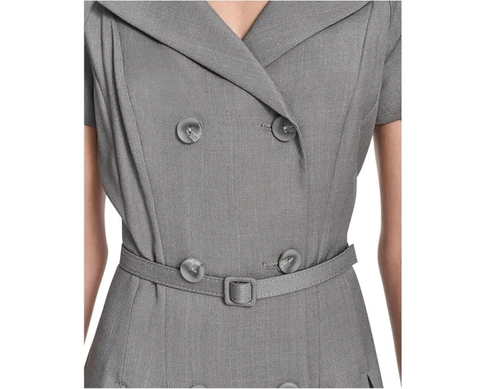 Платье-трапеция Melange Suiting с поясом от Calvin Klein