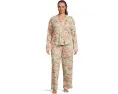 Пижамный комплект Karen Neuburger большого размера с отделкой пико и цветочным принтом