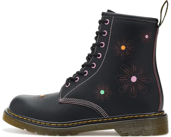 Dr. Martens детские ботинки 1460 Y из гладкой кожи на молнии