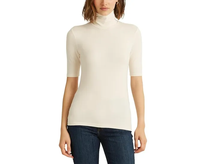 Топ Lauren Ralph Lauren с водолазкой и рукавом три четверти