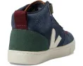 Детские кроссовки VEJA Small V-10 Mid с высоким берцем на липучках