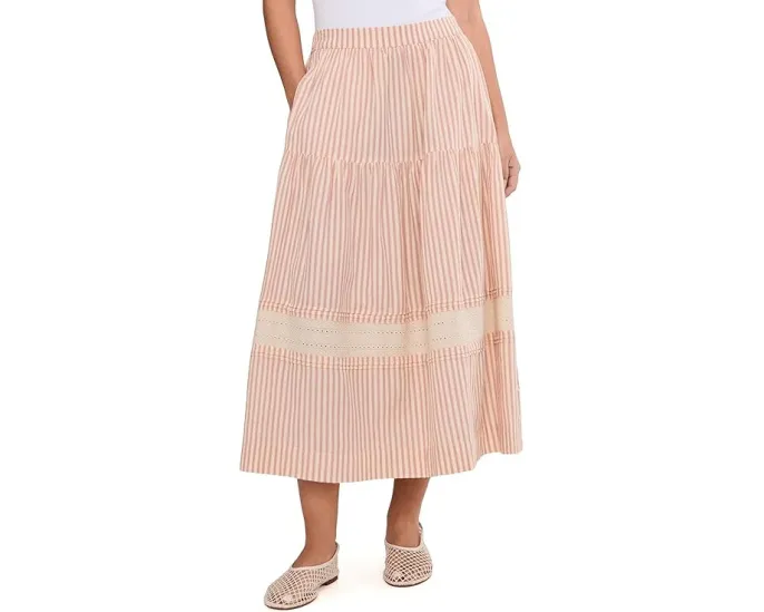 Юбка миди Toad&Co Airscape с ярусным дизайном