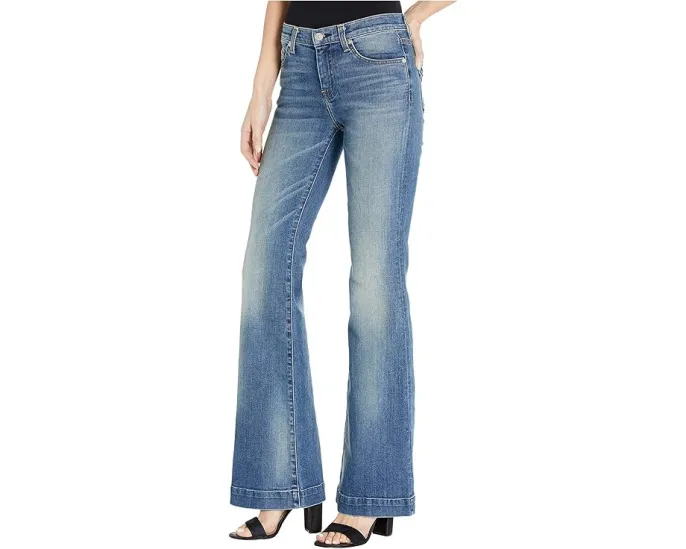 Женские джинсы 7 For All Mankind Dojo в дизайне Luxe Vintage с эффектом поношенности