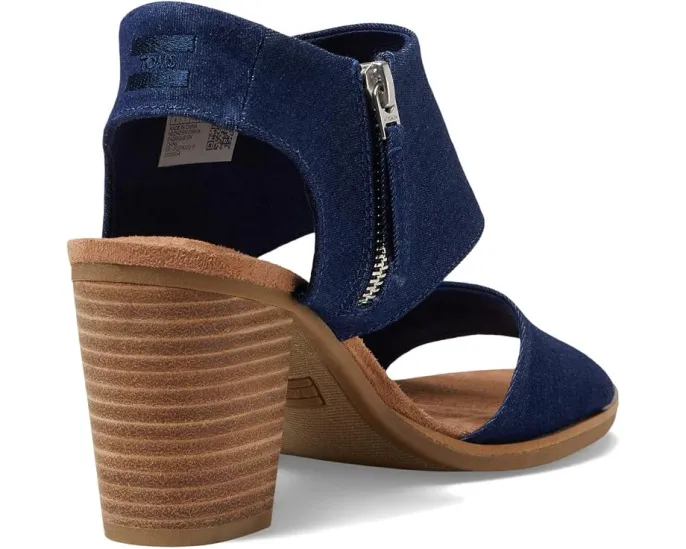 Босоножки TOMS Majorca с вырезами на мягкой кожаной подкладке и каблуком 3 дюйма (7.62 см)