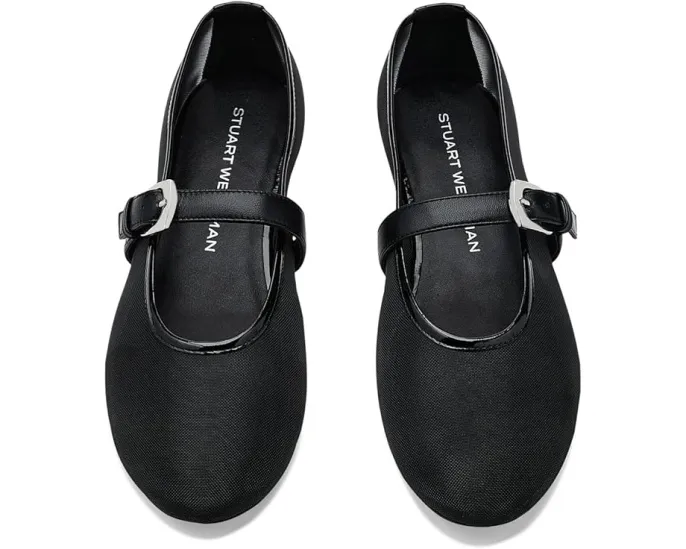 Балетки Stuart Weitzman Sai Bareitall Maryjane с круглым носком и регулируемой пряжкой