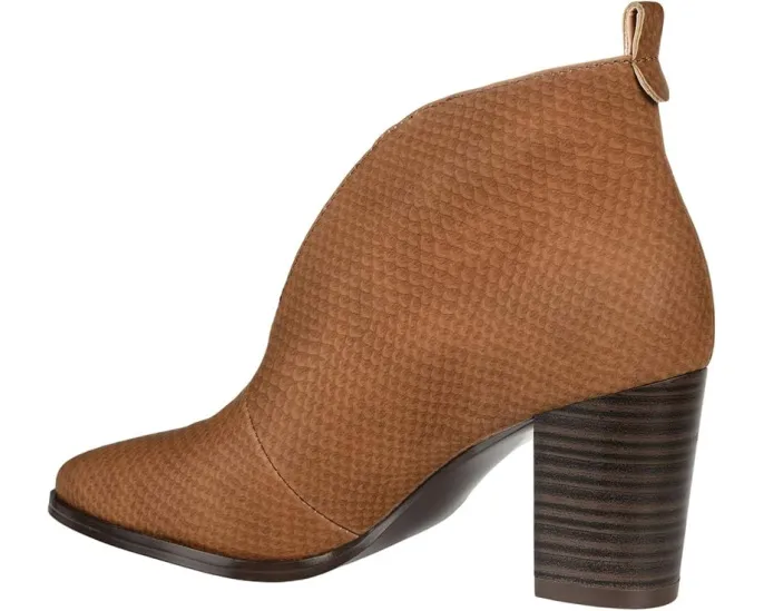 Ботильоны Journee Collection Bellamy с глубоким V-образным вырезом и каблуком
